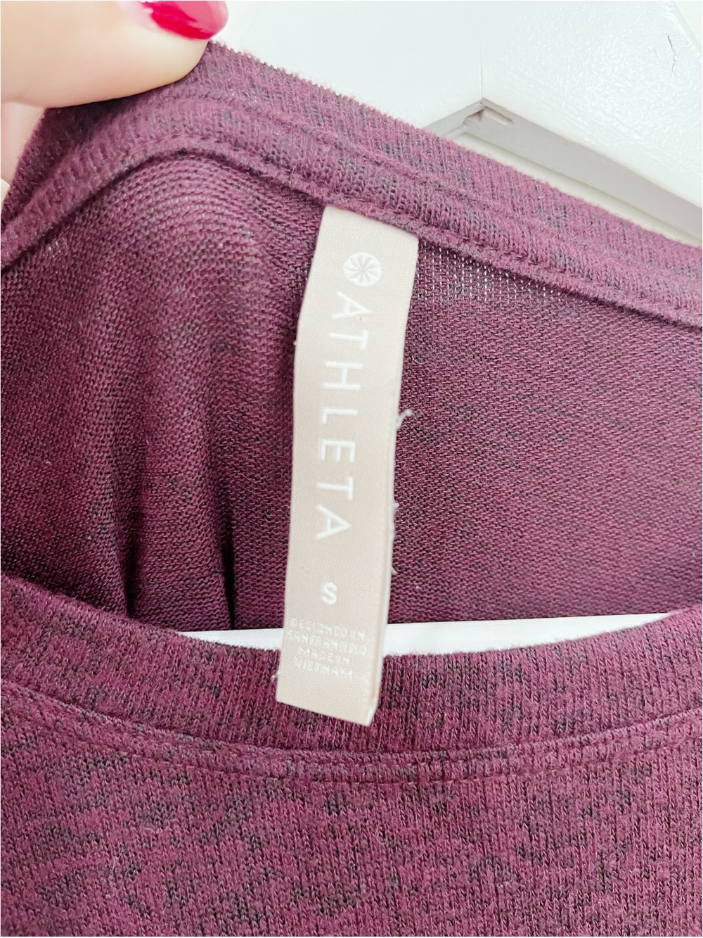 Athleta Burgundy Heather Mindful Soft Pullover Sweater - Picture 9 of 10
